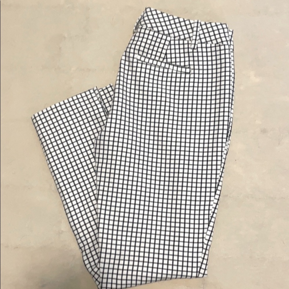 NWOT CABI checkered crop slack pants
